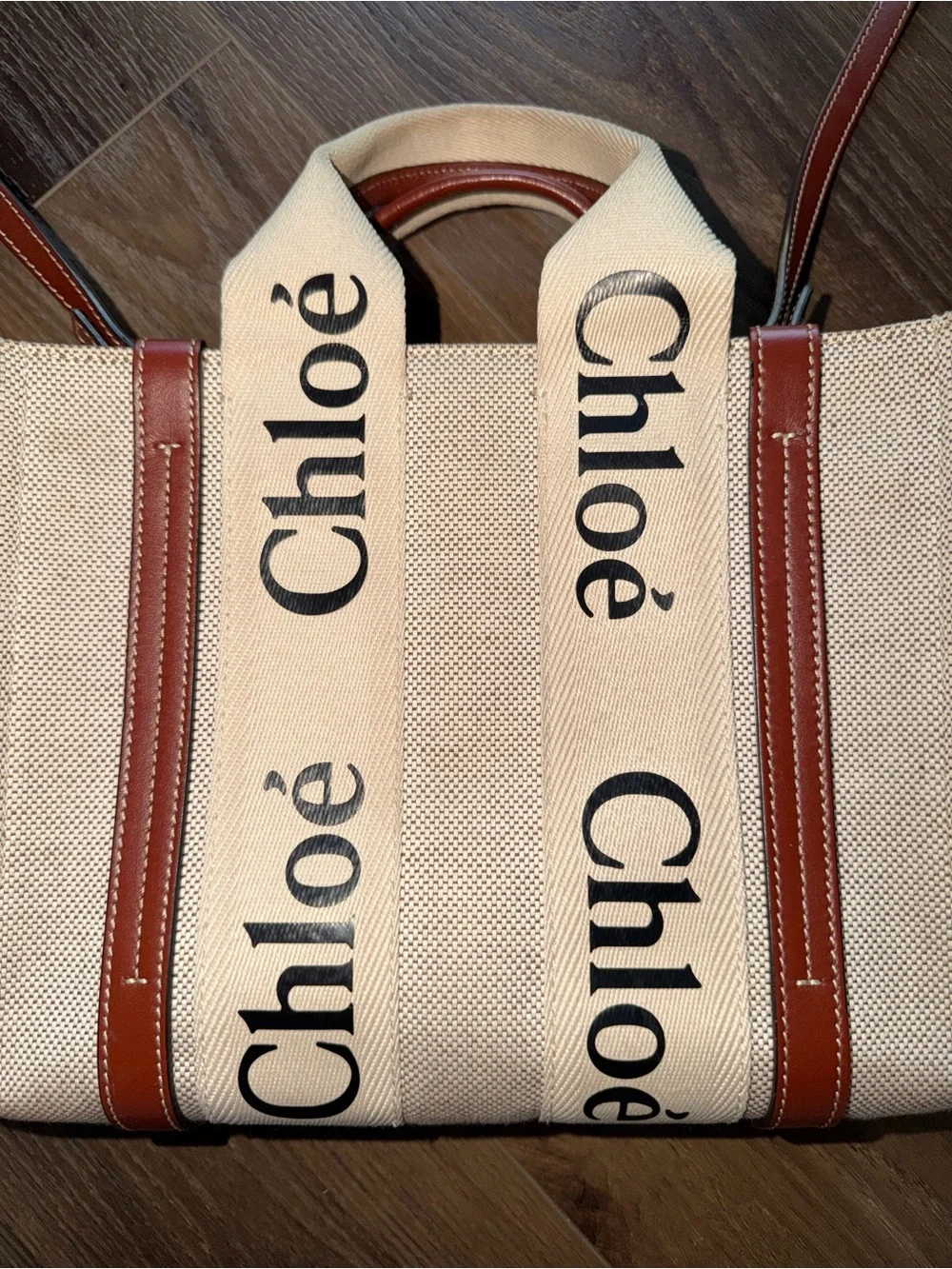 Chloe Woody Small Logo Tote